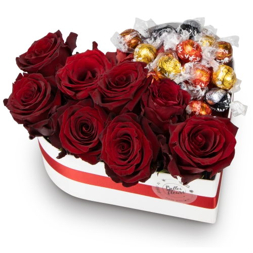 Květinový box s mixem čokolád